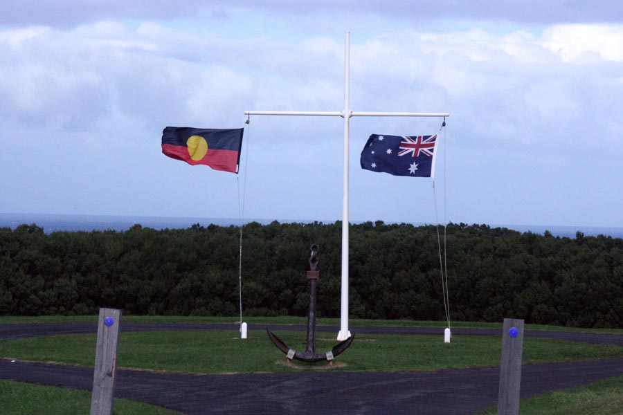 Flag poles at Cape Otway Lighthouse