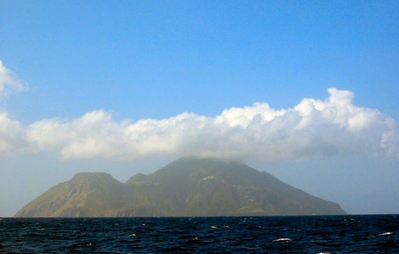 Saba from the sea