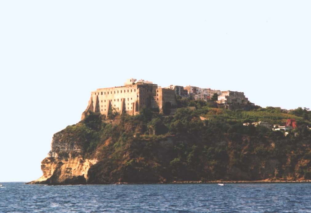 Procida from the bay of Naples