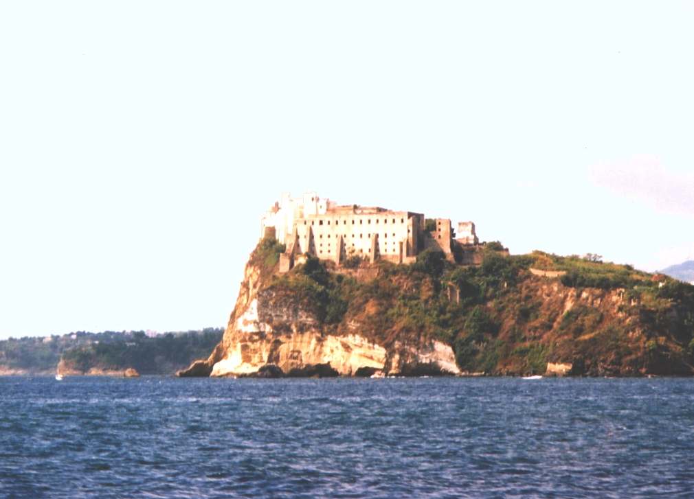 Procida from the bay of Naples