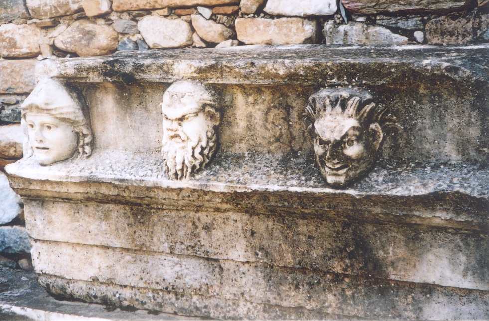 Heads on a sarcophagi