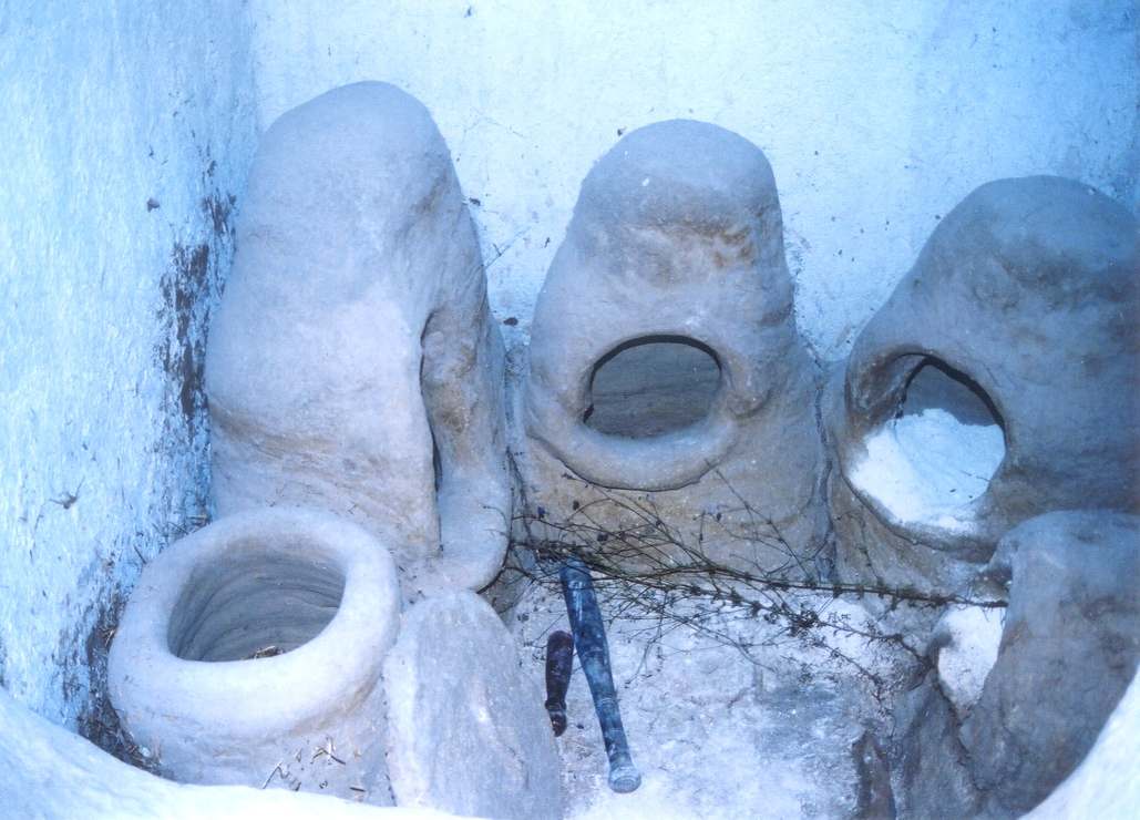 Storage jars inside the house