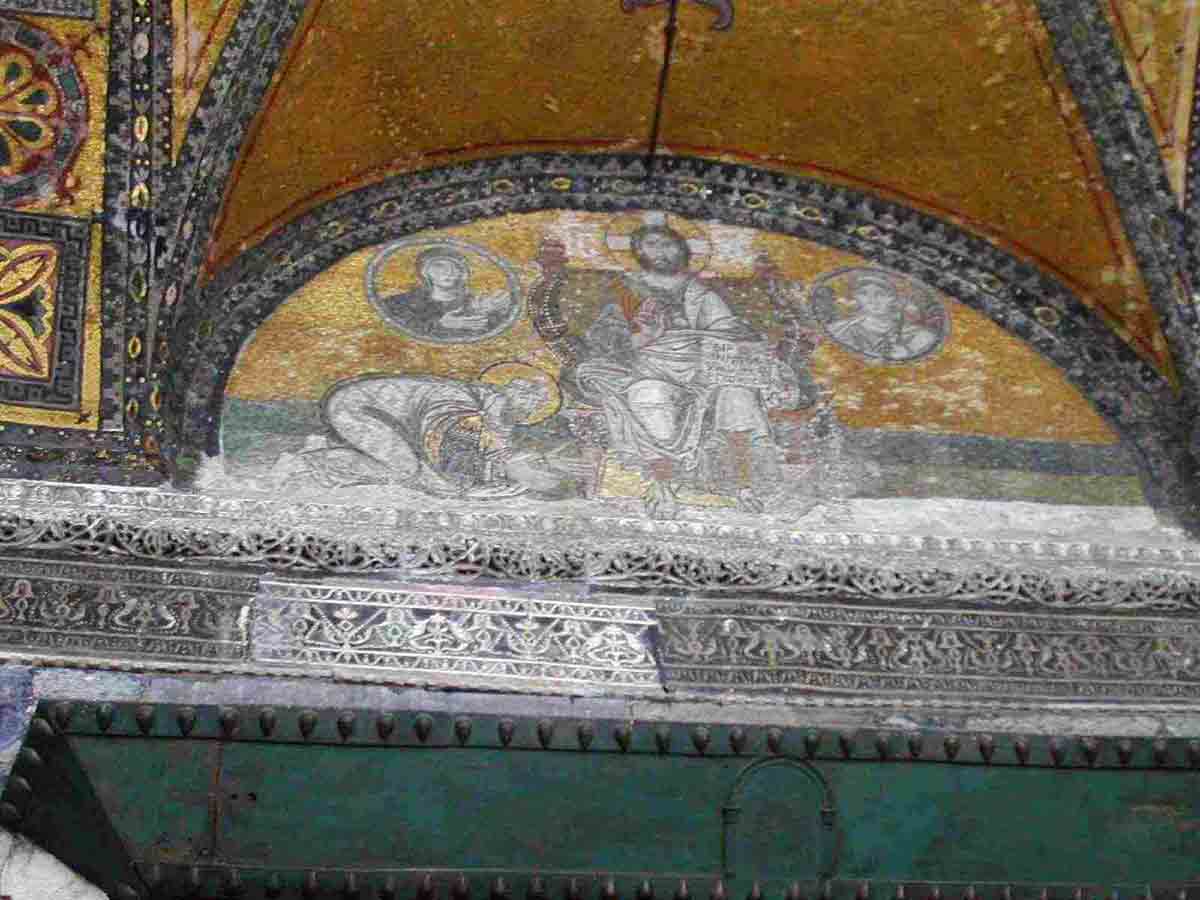 Mosaic over the Imperial Door of Aya Sofya