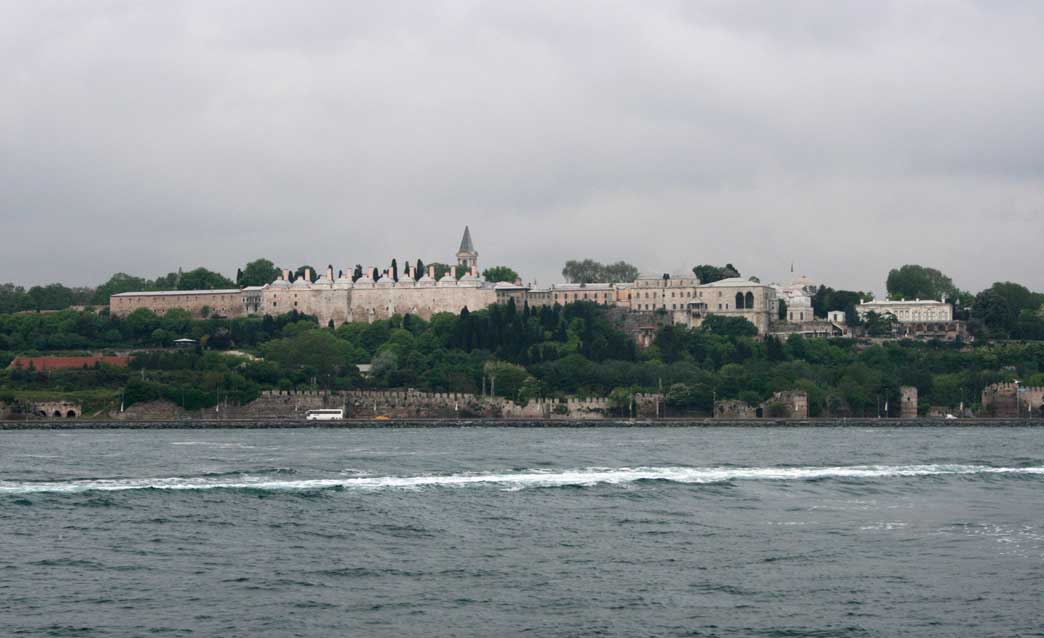 Topkapi palace from the water