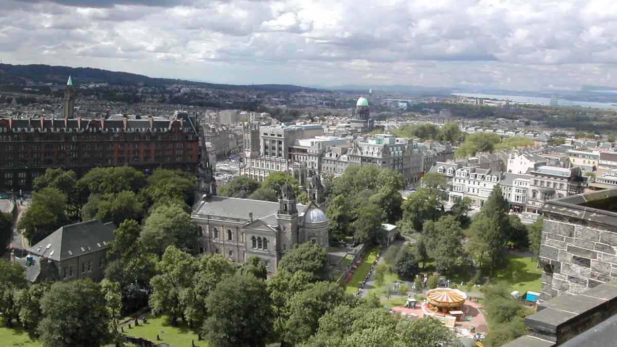 St Cuthbert's from the Castle