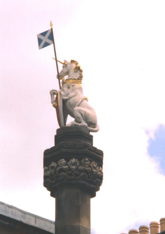 Scottish Standard on the Mercat Cross, Edinburgh