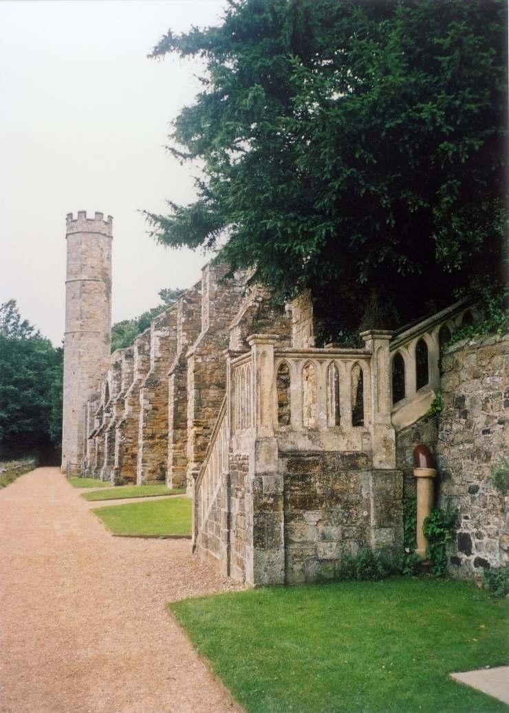 The terrace along the guest range at Battle Abbey 