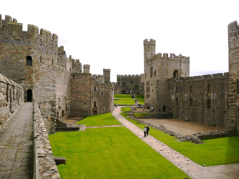 Lower Ward from the Eagle Tower, Caernarfon Castle