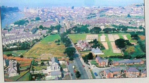 Segontium from the air (as shown on the Cadw display board at Segontium)