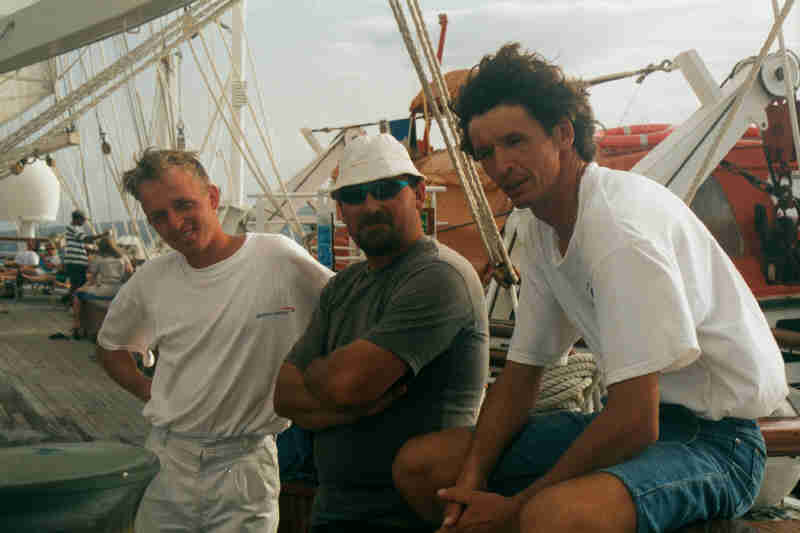 Riggers relaxing