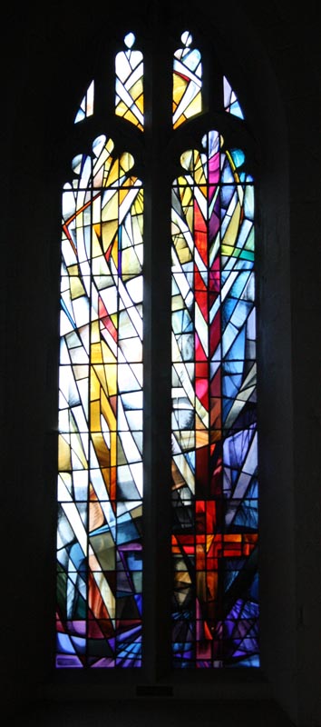 New window above the entrance to the Crypt by Stanley Murray Scott 1971