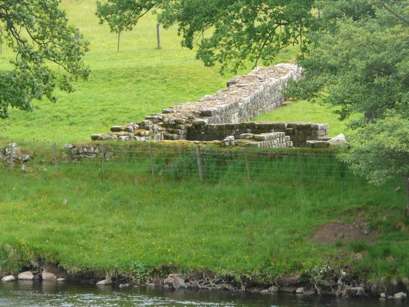 The East Abutment and the Wall down to the river