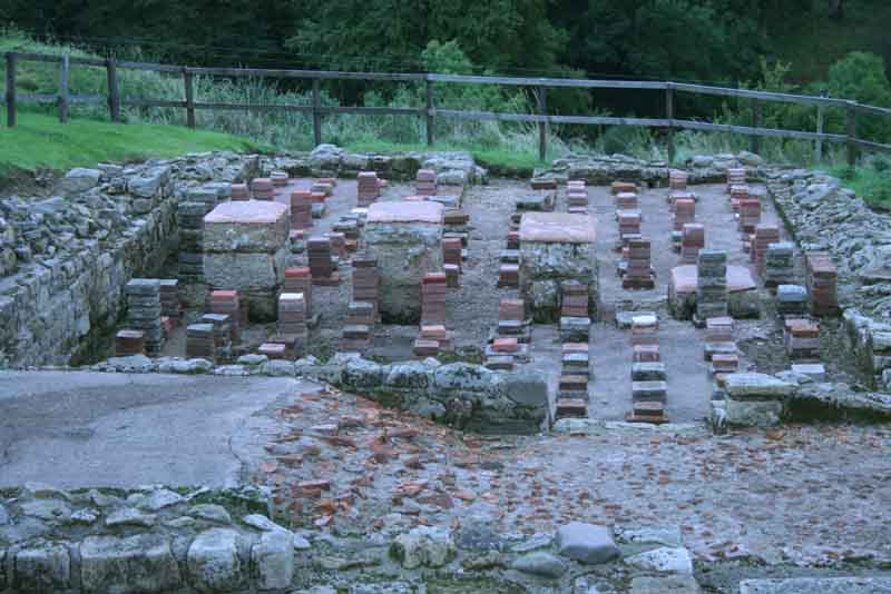 Hypocaust in the early Bath house